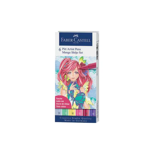 Pochette de 6 Feutres Pitt Artist Pen MANGA SHÔJO
