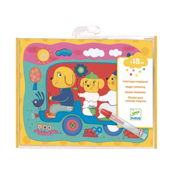 Pochette de coloriage des petits - coloriage magique - Caché en route