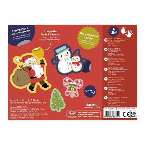 Pochette de gommettes - 100 gommettes - Noël