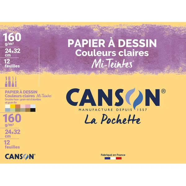 Pochette de papier mi-teintes - 160g/m²