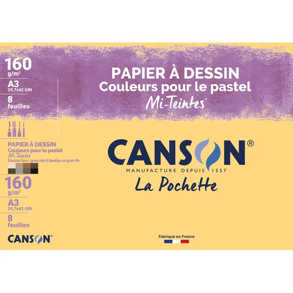 Pochette de papier mi-teintes - 160g/m²
