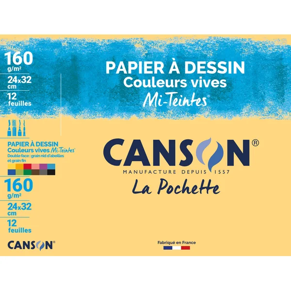Pochette de papier mi-teintes - 160g/m²