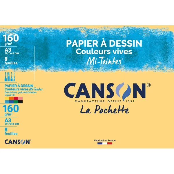 Pochette de papier mi-teintes - 160g/m²