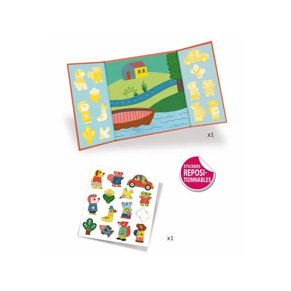 Pochette DIY pour les tout-petits - Stickers épais et repositionnables