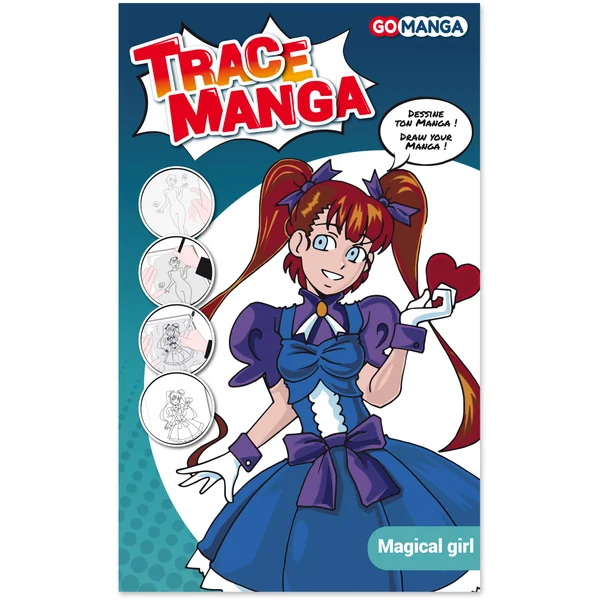 Pochoir Go Manga Magical girl