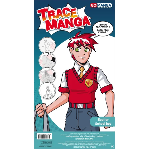 Pochoir Go Manga écolier- Go Trace