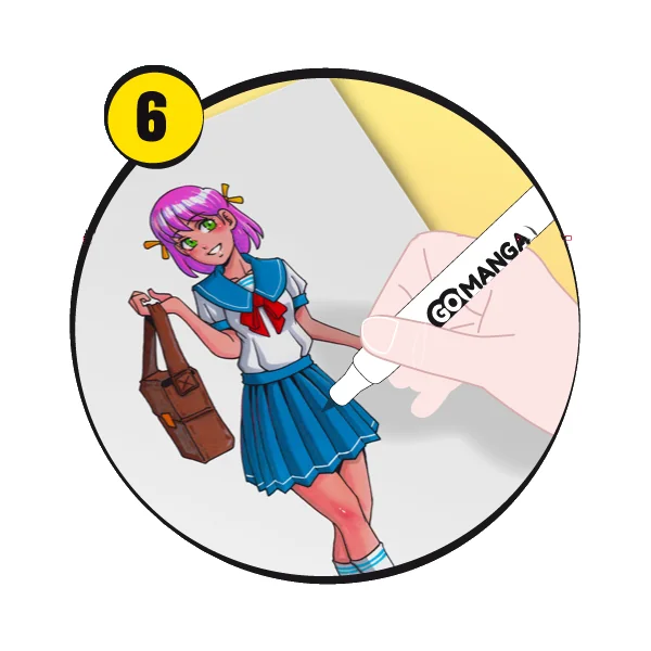 Pochoir Go Manga écolier- Go Trace