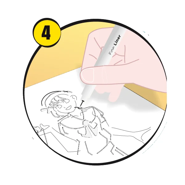 Pochoir Go Manga écolière