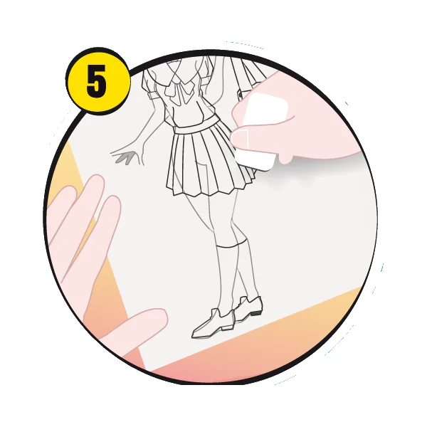 Pochoir Go Manga écolière