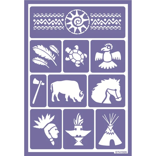 Pochoir Indien