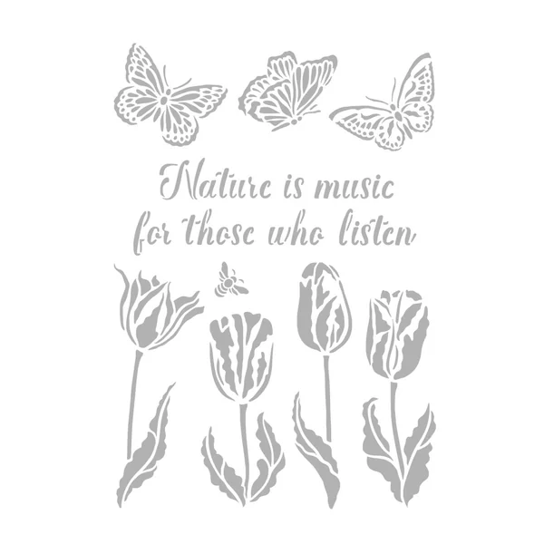 Pochoir « Nature is Music... »