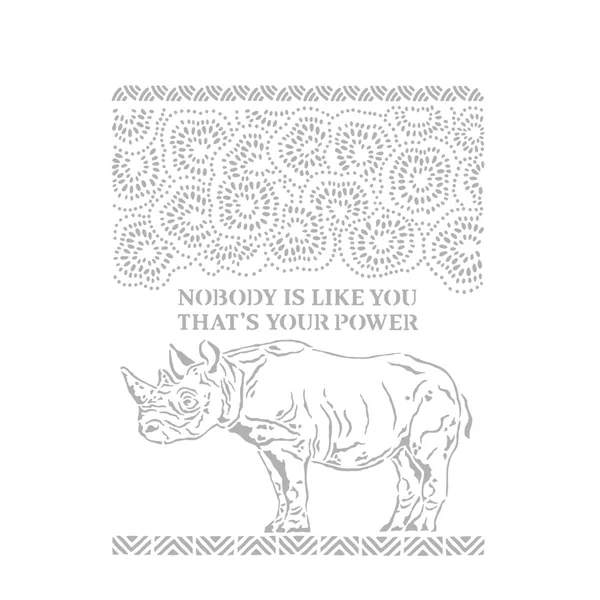 Pochoir « Rhinocéros »