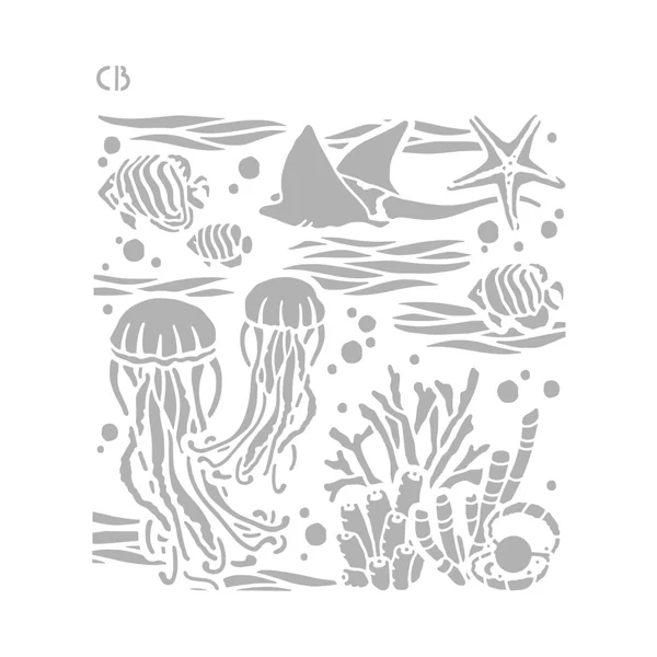 Pochoir « Underwater »