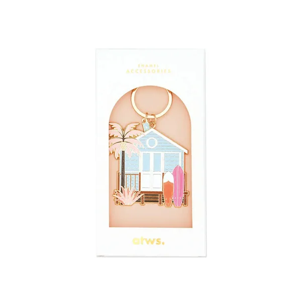 Porte-clés en émail Beach House - ATWS
