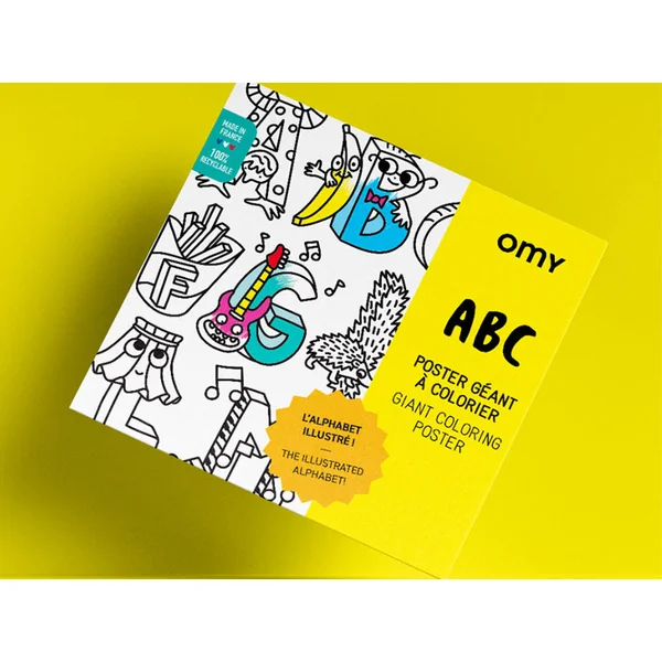 Poster géant à colorier ABC - OMY