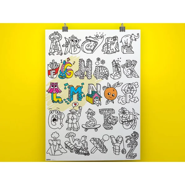Poster géant à colorier ABC - OMY