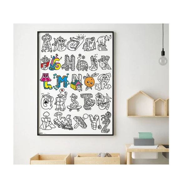 Poster géant à colorier ABC - OMY