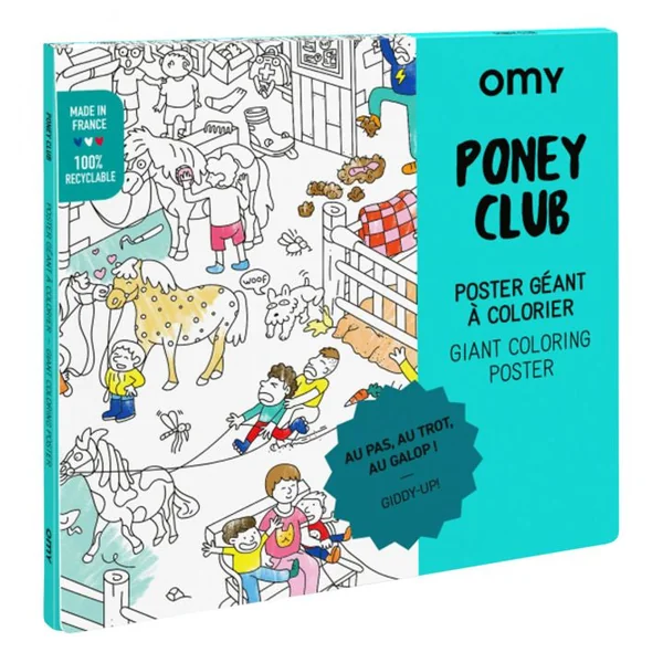 Poster géant à colorier Pony Club - OMY