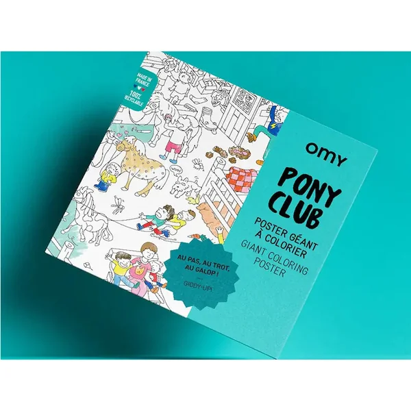 Poster géant à colorier Pony Club - OMY