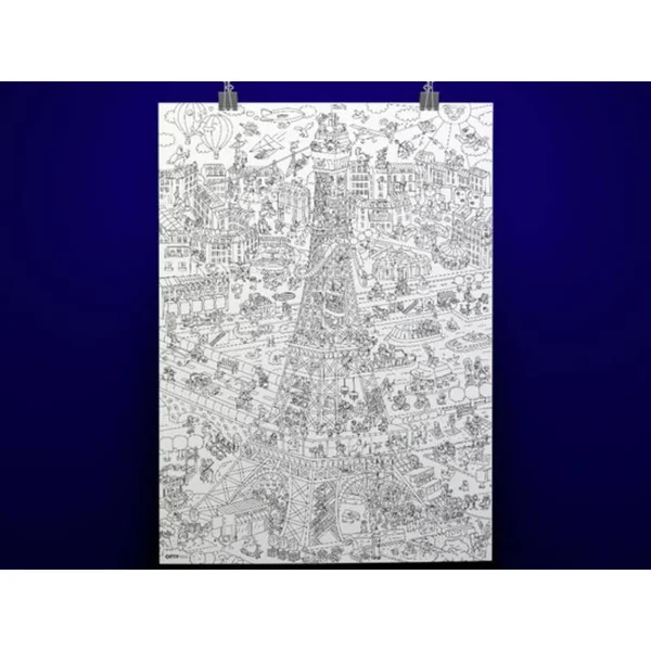 Poster géant à colorier - Tour Eiffel