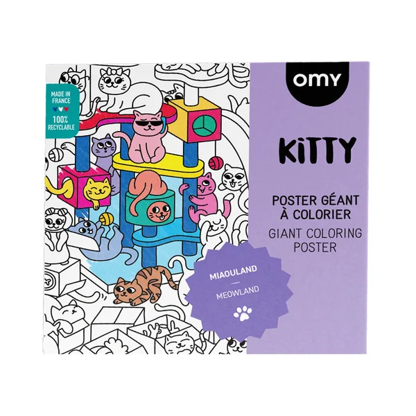 Poster à colorier - Kitty : le poster géant pour enfant