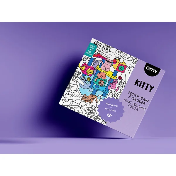 Poster à colorier - Kitty : le poster géant pour enfant
