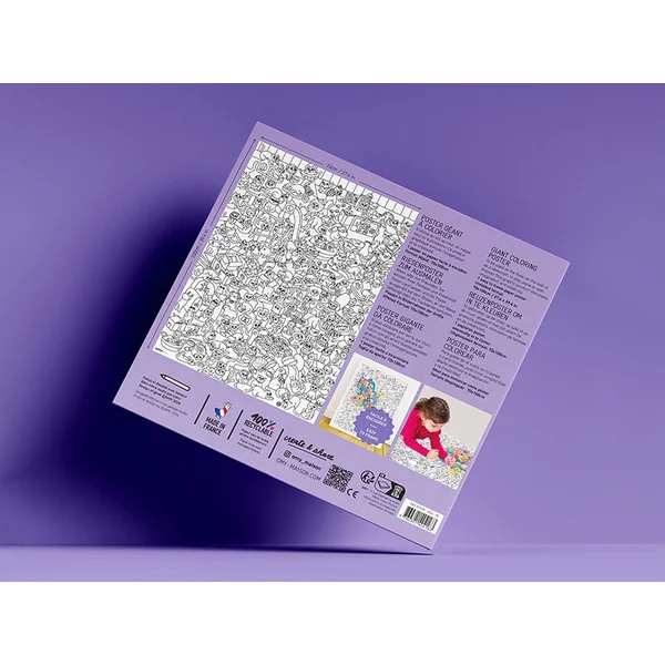 Poster à colorier - Kitty : le poster géant pour enfant