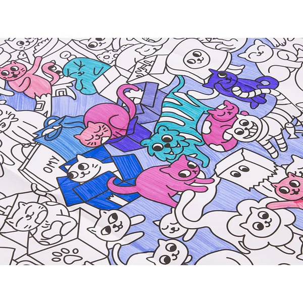 Poster à colorier - Kitty : le poster géant pour enfant
