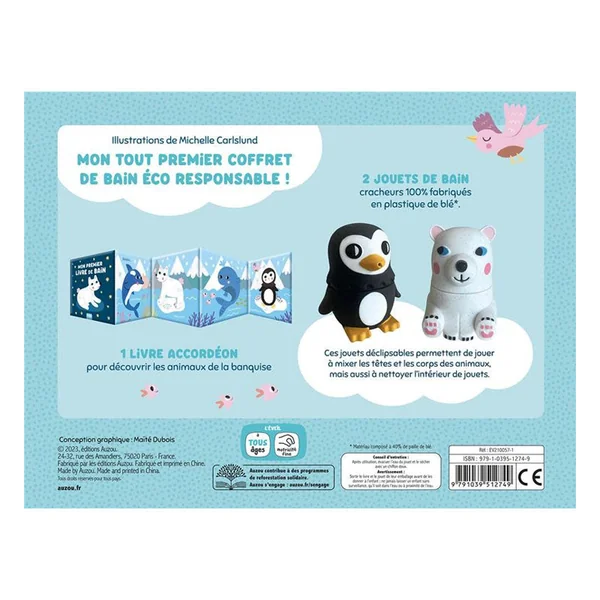 Premier livre de bain - Mon premier coffret de bain éco-responsable