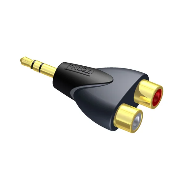 ProCab adaptor mini jack stereo han > 2 x RCA hun L/R