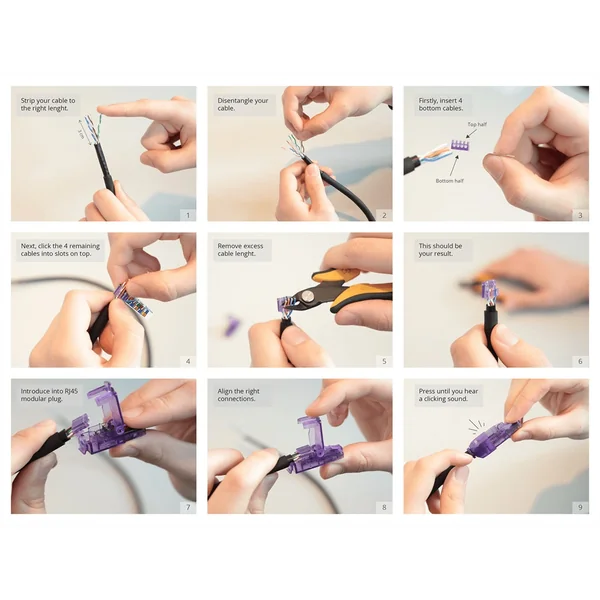 ProCab CAT6A RJ45 modular stik, skærmet
