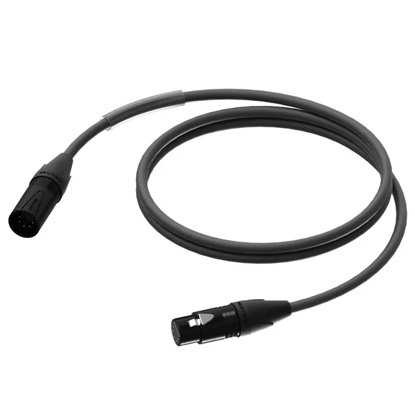 ProCab DMX/AES XLR han > XLR hun m/sort Neutrik - 1,5 m