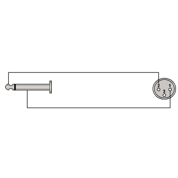 ProCab højttalerkabel 2 x 1,5 mm² Jack > XLR, 10 m