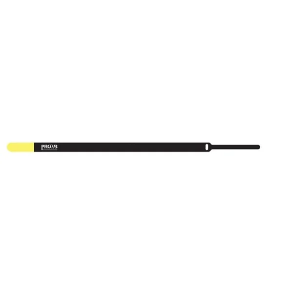 ProCab Kabelbinder velcro 15x450 mm, sort/gul 10 styk