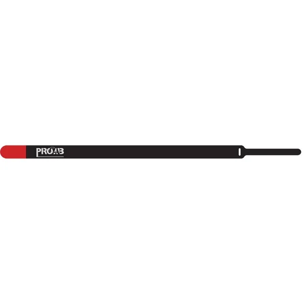 ProCab Kabelbinder velcro 30x750 mm, sort/rød 10 styk