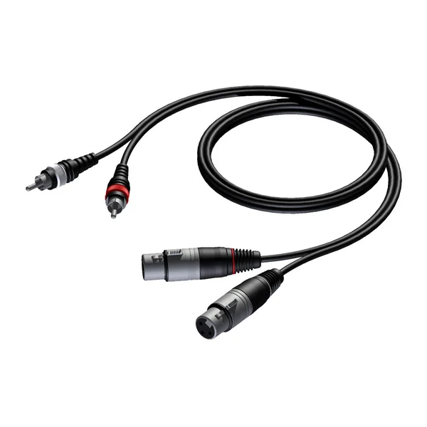 ProCab signalkabel 2 x XLR hun > 2 x RCA - 1,5 m
