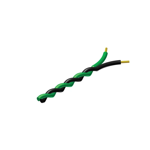 ProCab snoet kabel 2 x 0,5 mm² sort - Grøn 100 meter