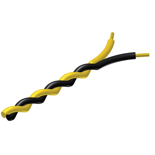 ProCab snoet kabel 2 x 0,5 mm² sort - Gul 100 meter