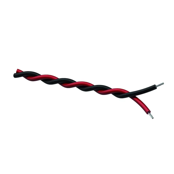 ProCab snoet kabel 2 x 0,5 mm² sort - Rød 100 meter