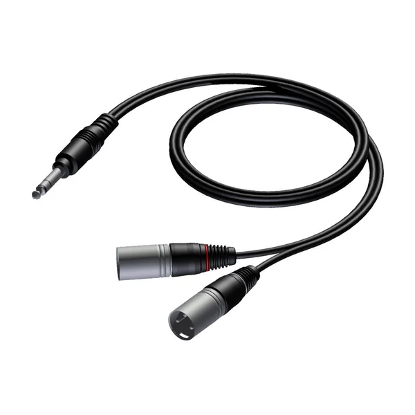 ProCab Stereo jack > 2 x XLR han insert-kabel 1,5 m
