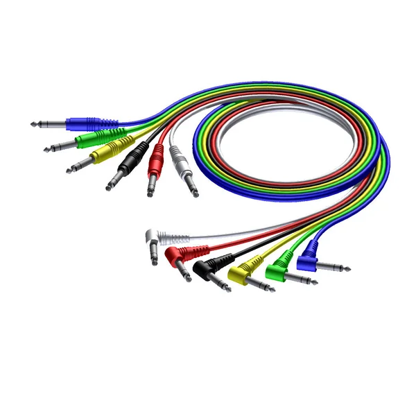 ProCab stereo jack/jack vinkel kabel sæt i 6 farver, 60 cm