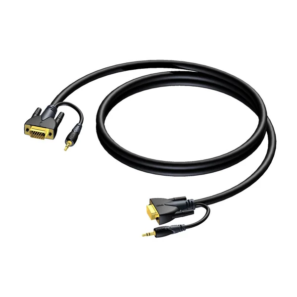 ProCab SVGA han > SVGA han & Stereo Audio Jack 15 meter