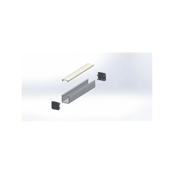 Profilé de ruban de led alu type cennik P04 2m blanc laqué