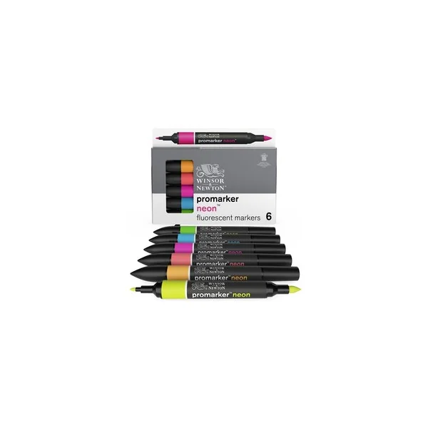 Promarker Néon assortiment 6 marqueurs fluorescents