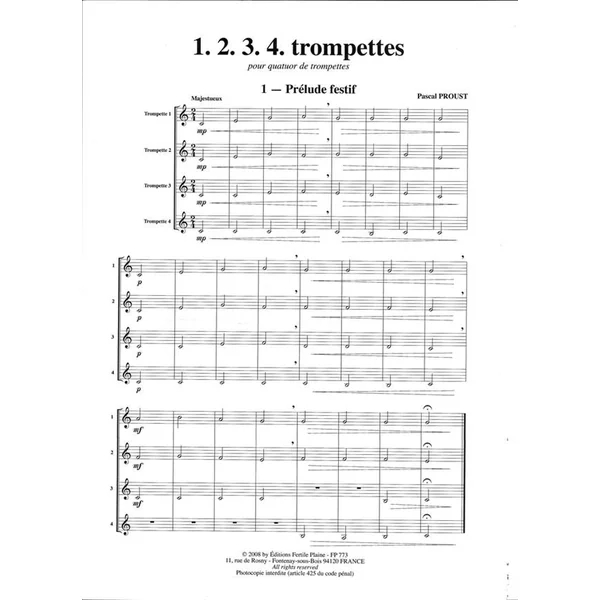 Proust P. 1-2-3-4- Trompettes