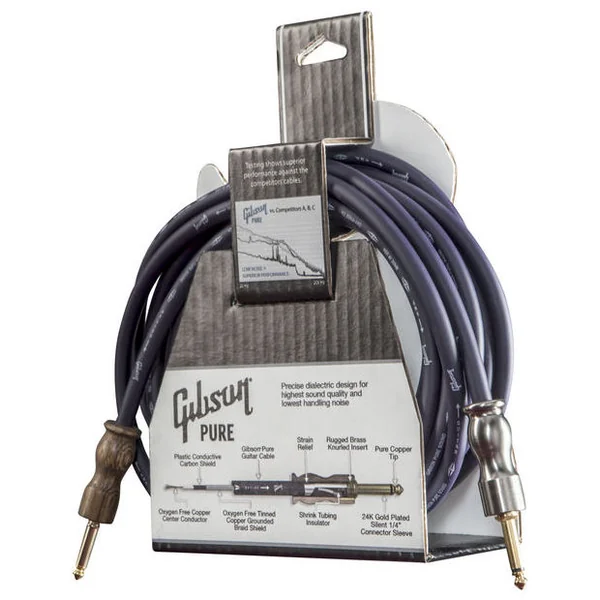 Pure Premium Instrument Cable 18ft / 5.49m - Dark Purple