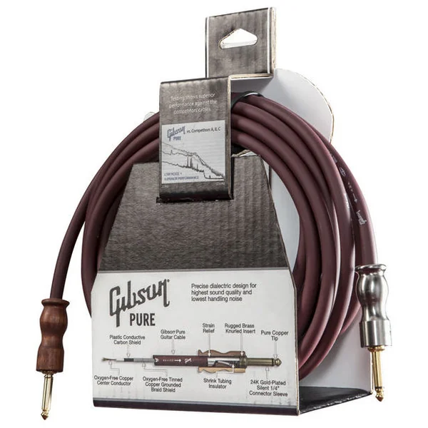 Pure Premium Instrument Cable 25ft / 7.62m - Cherry