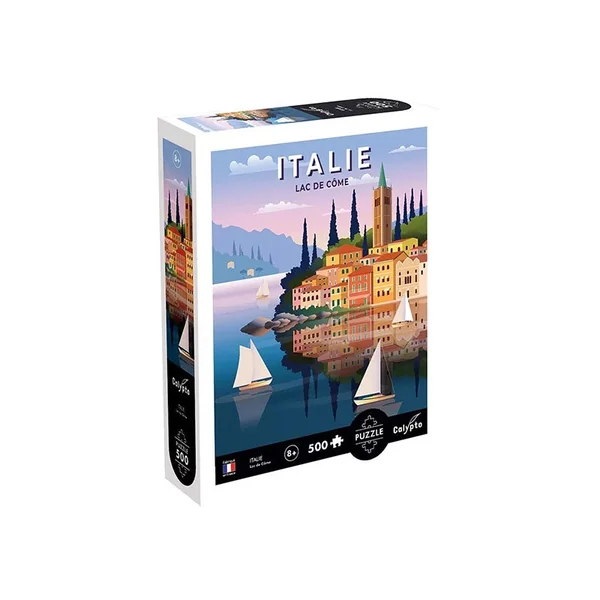 Puzzle 500 pièces Italie : Lac de Côme par Calypto