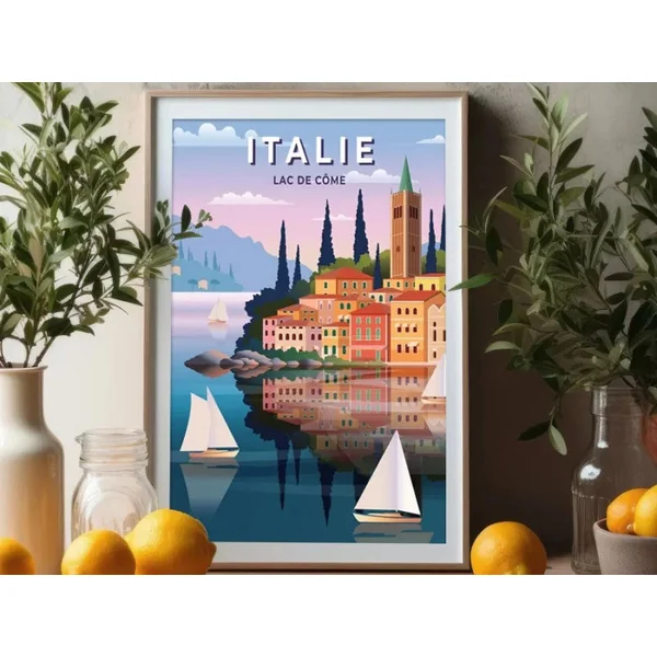 Puzzle 500 pièces Italie : Lac de Côme par Calypto