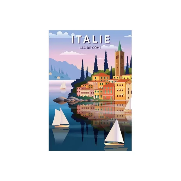 Puzzle 500 pièces Italie : Lac de Côme par Calypto